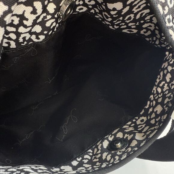 Vera Bradley Nylon Crossbody Purse Black & White Animal Print Lighten Up Slim - Picture 9 of 16